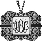 Monogrammed Damask Rear View Mirror Decor (Personalized)