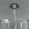 Monogrammed Damask Clear Plastic 7" Stir Stick - Oval - Main