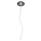 Monogrammed Damask Clear Plastic 7" Stir Stick - Oval - Single Stick