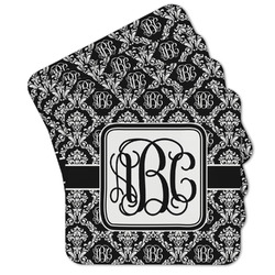 Monogrammed Damask Cork Coaster - Set of 4