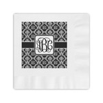 Monogrammed Damask Coined Cocktail Napkins