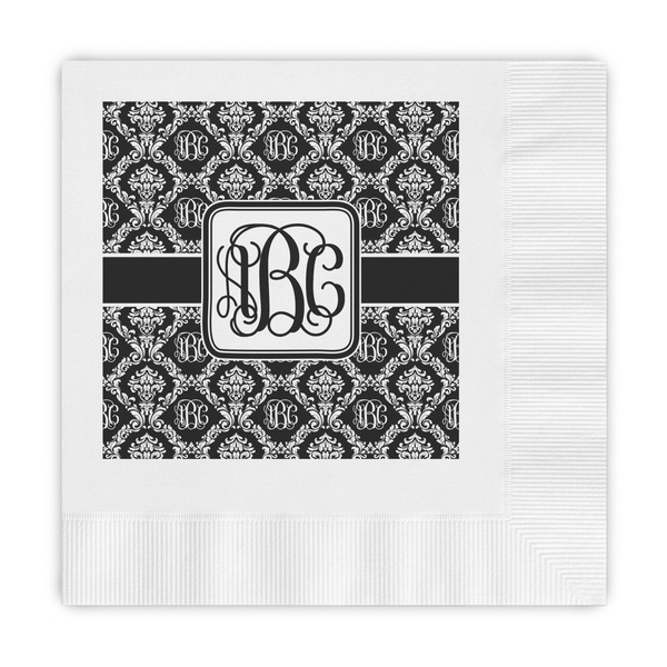 Custom Monogrammed Damask Embossed Decorative Napkins