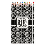 Monogrammed Damask Colored Pencils