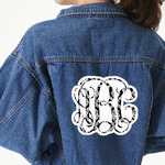 Monogrammed Damask Large Custom Shape Patch - 2XL