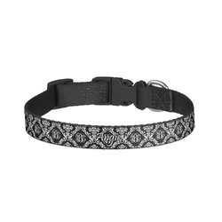 Monogrammed Damask Dog Collar - Large (Personalized)