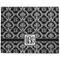 Monogrammed Damask Dog Food Mat - Large without Bowls