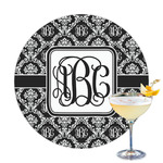 Monogrammed Damask Printed Drink Topper