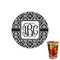 Monogrammed Damask Drink Topper - XSmall - Single with Drink