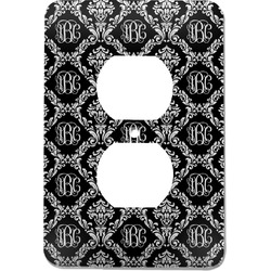 Monogrammed Damask Electric Outlet Plate (Personalized)