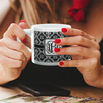 Monogrammed Damask Double Shot Espresso Cup - Single