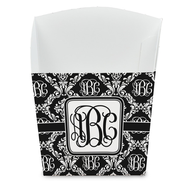 Custom Monogrammed Damask French Fry Favor Boxes