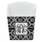 Monogrammed Damask French Fry Favor Box - Front View