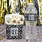 Monogrammed Damask French Fry Favor Box - w/ Water Bottle