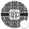 Monogrammed Damask Icing Circle - Large - Front