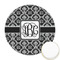 Monogrammed Damask Icing Circle - Medium - Front