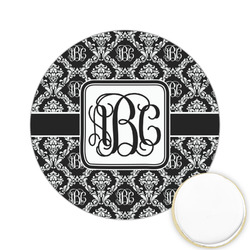 Monogrammed Damask Printed Cookie Topper - 2.15"