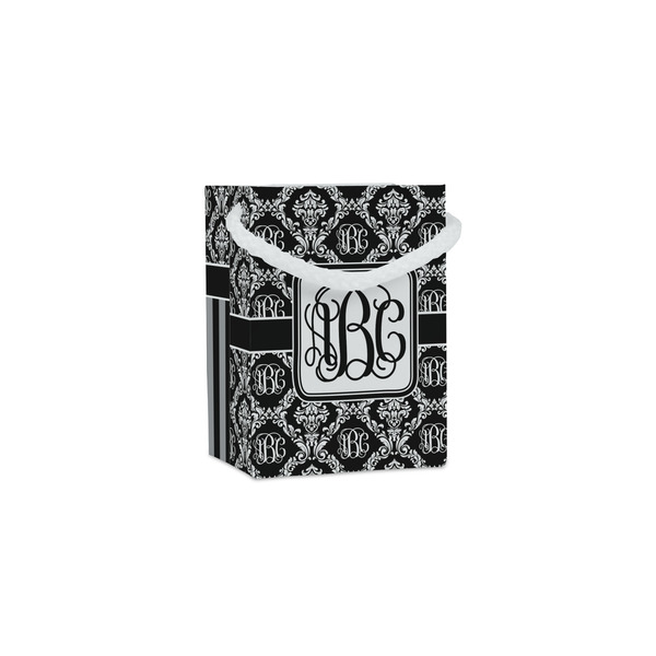 Custom Monogrammed Damask Jewelry Gift Bags - Matte