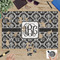 Monogrammed Damask Jigsaw Puzzle 1014 Piece - In Context