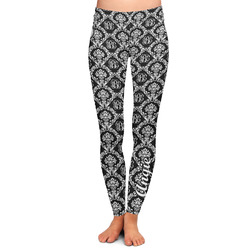 Monogrammed Damask Ladies Leggings (Personalized)