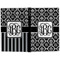 Monogrammed Damask Large Hard Cover Journal - Apvl