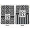 Monogrammed Damask Large Laundry Bag - Front & Back View