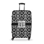 Monogrammed Damask Suitcase - 28" Large - Checked