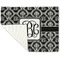 Monogrammed Damask Linen Placemat - Folded Corner (single side)