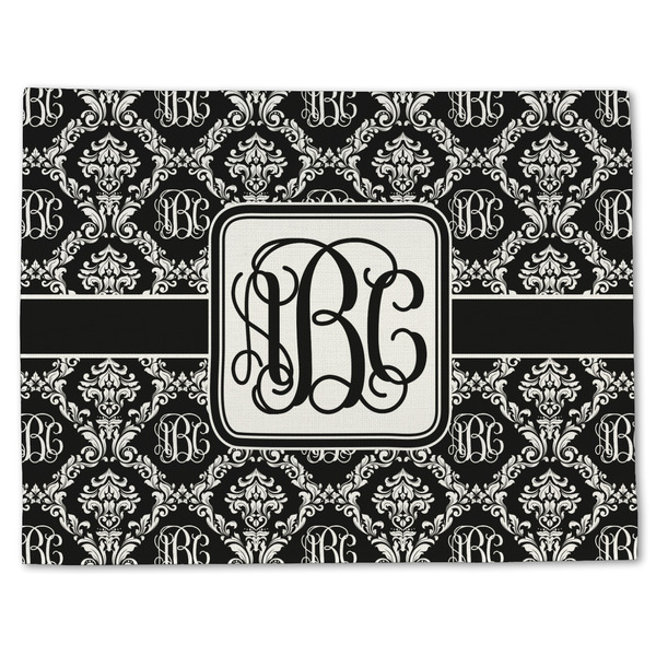 Custom Monogrammed Damask Single-Sided Linen Placemat - Single