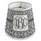 Monogrammed Damask Poly Film Empire Lampshade - Angle View