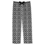 Monogrammed Damask Mens Pajama Pants - L (Personalized)