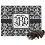 Monogrammed Damask Dog Blanket - Large (Personalized)