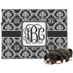 Monogrammed Damask Dog Blanket - Regular (Personalized)