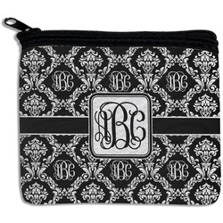 Monogrammed Damask Rectangular Coin Purse (Personalized)