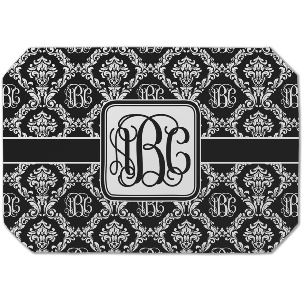 Custom Monogrammed Damask Dining Table Mat - Octagon (Single-Sided)