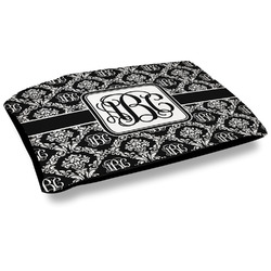 Monogrammed Damask Outdoor Dog Bed - Large