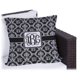 Monogrammed Damask Outdoor Pillow - 16" (Personalized)