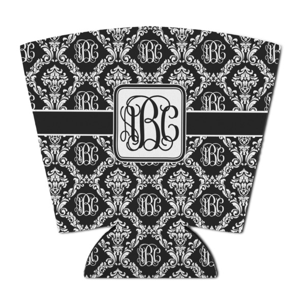 Custom Monogrammed Damask Party Cup Sleeve - with Bottom