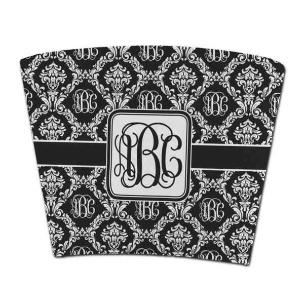 Custom Monogrammed Damask Party Cup Sleeve - without bottom