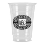 Monogrammed Damask Party Cups - 16oz