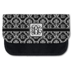 Monogrammed Damask Canvas Pencil Case