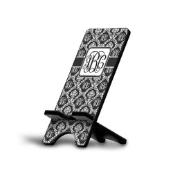Monogrammed Damask Cell Phone Stand (Small) (Personalized)