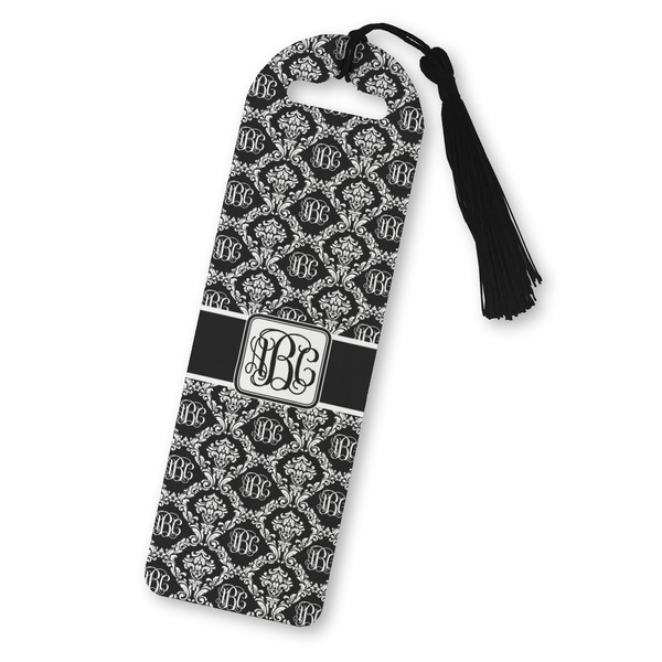 Custom Monogrammed Damask Plastic Bookmark