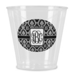 Monogrammed Damask Plastic Shot Glass