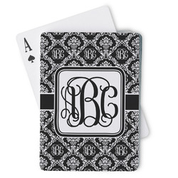 Monogrammed Damask Playing Cards