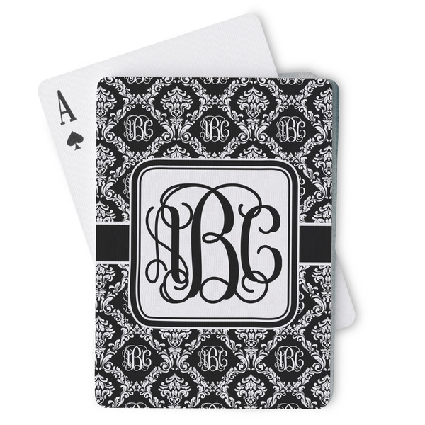 Custom Monogrammed Damask Playing Cards