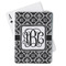 Monogrammed Damask Playing Cards - Front View