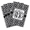 Monogrammed Damask Playing Cards - Hand Back View