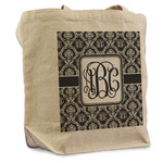 Monogrammed Damask Reusable Cotton Grocery Bag - Single