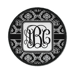 Monogrammed Damask Iron On Round Patch