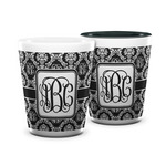 Monogrammed Damask Ceramic Shot Glass - 1.5 oz